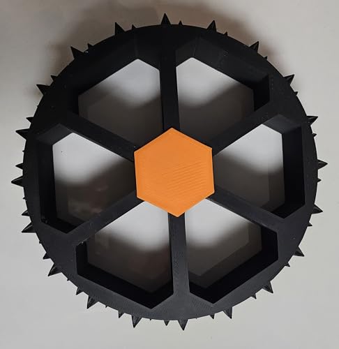 Generic Roue Spike pour Better Traction for Automatic Lawn Mover Worx Landroid WR130E, WR141E, WR142E, WR143E, 165E, WR167E, WA0952, WA0953, WA0950 (Jaune)
