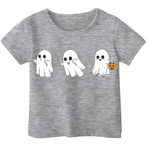 Halloween Shirts for Teens Girls Novelty Pumpkin Ghost Printed Cute Tees Crewneck Comfy Y2K Casual Preppy Classic Top Clothes