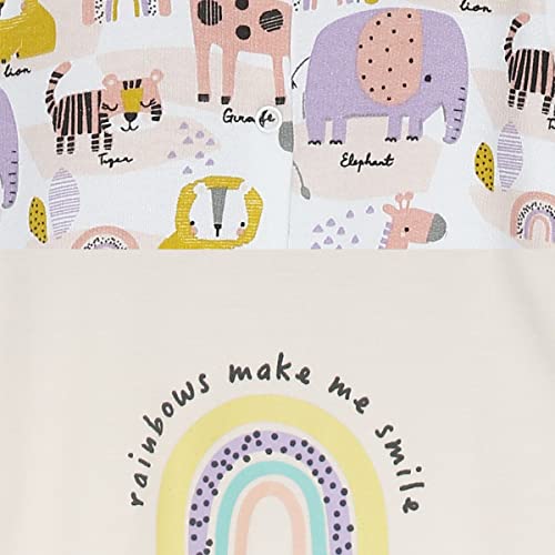 Image of miniklub Infants Girls Pink & Grey Printed Cotton Sleepsuit