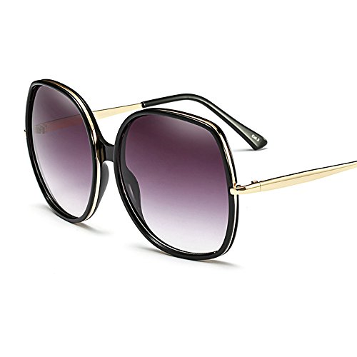 Image of Freckles Mark 70s Super Oversize Square Sunglasses for Women Vintage Rectangular Plastic Frame