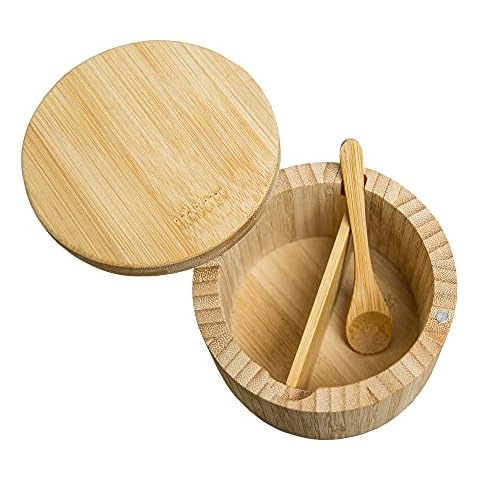 Relative Foods bamboo sugar bowl or spice bowl with spoon Cover