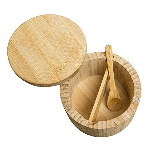 Relative Foods Bamboo Sugar Bowl Or Spice Bowl With Spoon #TOP17