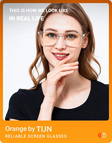 TIJN Sleep Glasses for 99.9% Blue Green Light Blocking Dual AR Coatings Red Lens for Computer Gaming Reduce Eyestrain,Declan