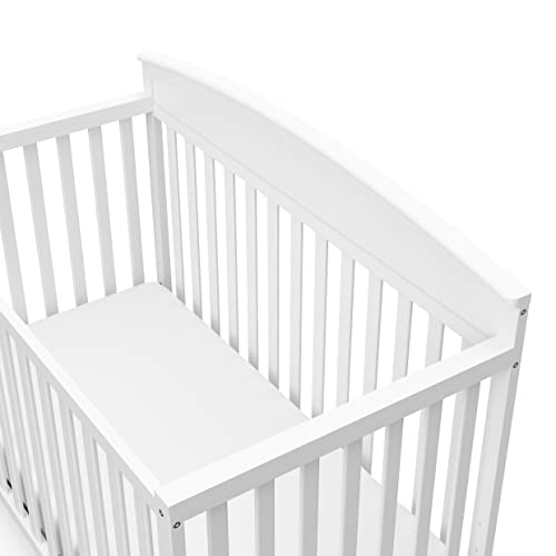 Image of Graco Benton 5 in 1 Convertible Crib with Graco Crib Mattress Bundle, White