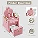 LOUVIXA Pedicure Station for Nail Tech, Reclining Pedicure Chair with Massage Foot Bath, No Plumbing Pedicure Station Unit (Pink)
