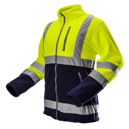 NEO TOOLS Herren Warnschutz-Arbeitsjacke, Stehkragen, langarm, Obermaterial...