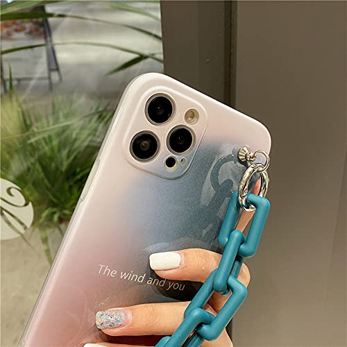 Étui silicone iPhone 12 Pro Max anti-chute avec chaîne bracelet - 4