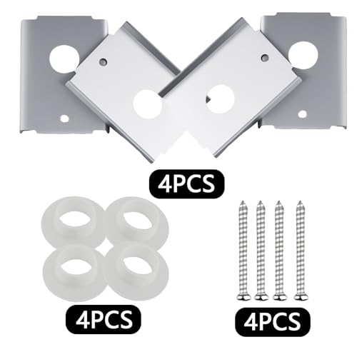 Kit de reparación para puertas plegables, herrajes para armarios con soportes superior e inferior para puertas de 1-3/8 pulgadas, juego de reparación en acero para puertas montadas en parte superior e inferior con tornillos y juntas (4 piezas) miniatura 7