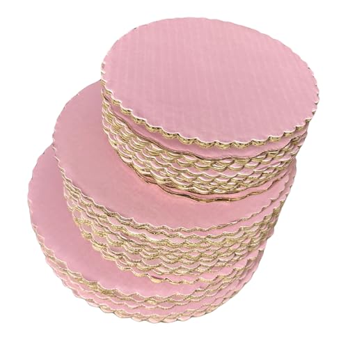 Listado de Pastel de carton del mes. 46 FOODWARE ROAD Bases de Cartón Para Pastel 36 Pzs 20, 25 y 30 cm Cartón Doble Corrugado Superficie Impermeable. Bandeja Para Pastel (Rosa Pastel)