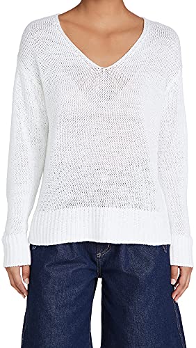 Theory Women's Easy Linen Pullover, White, S #TOP6