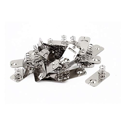 uxcell 30 Pcs AA Batteries Metal Battery Spring Contact Plate Replacement for Remote Control Rc Car Battery Charger