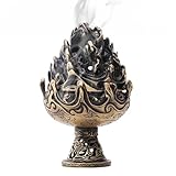 Quemador de carbón - Clásico Pequeño Aleación China Vintage Incienso,Soporte De Cono De Incienso,para Familia Casa Yogar Terraza Terraza Ceremonia Restaurantes Rural Hotel Iglesia Aromaterapia