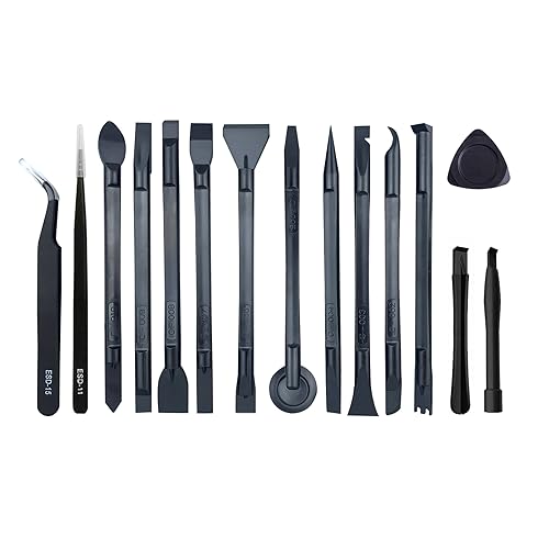 Image of UYXiNONE 15-in-1 Black Carbon Fibre Plastic Pry Tool Set for Any Electronic Device Opening and Prying
