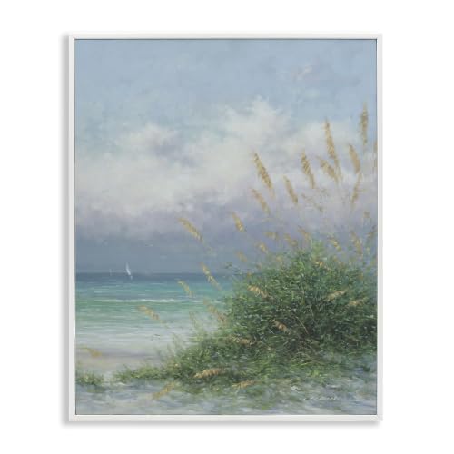 Ocean Waves Beach Reeds, 24 x 30 Inch Framed Giclée Print
