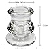 NIGHTKEY Clear Glass Taper Candle Holder, Decorative Taper Candlestick Holder for Wedding, Dinning, Party, Set of 2
