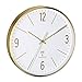 Produktbild TFA Dostmann Analoge Funk-Wanduhr, 60.3534.55, 30cm, Goldener Metallrahmen, leises Uhrwerk, modernes Design, mit Glas-Abdeckung, Gold