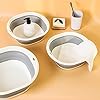 Multipurpose Foldable Collapsible Washbasin Lightweight Portable Basin, Collapsible Basin for Camping Sink and RV Sinks (Set of 3, S,M,L)