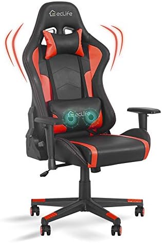 Okeysen Gaming Chair Leather-based Laptop Chairs, Ergonomic Video Sport Chair for Youngsters Adults, Gamer Chair with Therapeutic massage, Gaming Recliner Teenagers(Purple)