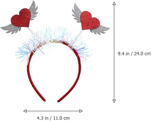Miniatura 2 de FRCOLOR 2 diademas para el día de San Valentín, alienígenas, disfraz de alienígena, banda para el cabello, accesorios para el día de San Valentín,