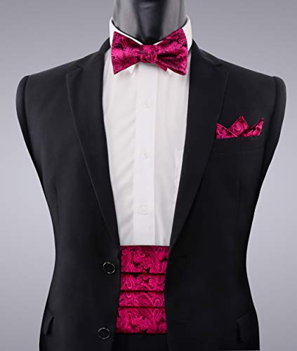 Image of Alizeal Mens Paisley Adjustable Bow Tie Set