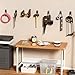 GeeWatom Garage Storage Utility Hooks，Garage Garden Tool Organizer，Steel Wall Mount Hooks, Garden Small U Hooks (4 Pack-Black)