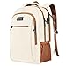 MATEIN Laptop Rucksack Damen, Großer Schulrucksack Jungen 17,3 Zoll Backpack Notebook Laptoptasche mit USB Ladeanschluss, Arbeit, Wasserdichter Rucksack Teenager Notebook College Tech, Beigebraun