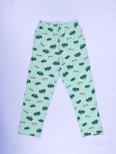 Image of KiddoPanti Boys Printed Pyjama | 100% Cotton Single Jersey Fabric | All Over Printed Design | Relax Fit & Ankle Length | Pyjama Pant