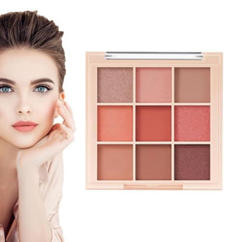 Paleta De Sombras De Ojos De 9 Colores: Brillo De Pigmento Intenso, Paleta De Maquillaje Profesional Con Brillo Mate, Fórmula Impermeable A Prueba De Manchas | Nude Y Atrevidos Elegantes Para Di