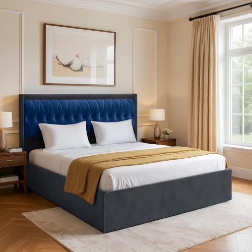 Image of Wakefit Asterion King Size Storage Upholstered Bed
