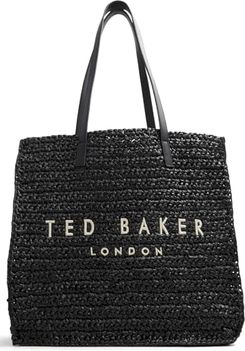 Sac à main Skye Ted Baker en raphia noir taille Medium pour femme