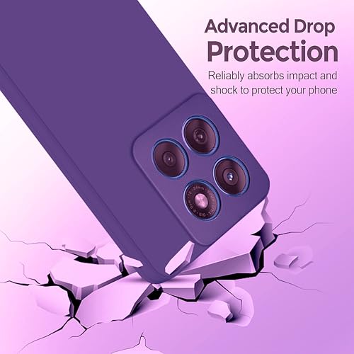 Image of SBMS Silicone Back Cover Case for Motorola Moto G67 Power 5G / Moto G57 Power 5G | Soft Micro-Fibre Lining Inside | Camera Protection Bump | Shockproof Back Cover Case for Moto G67 Power 5G (Purple)