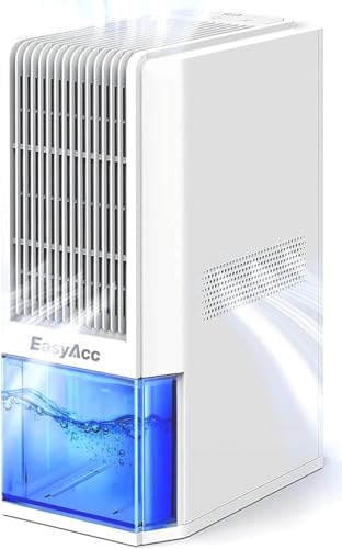 Image of EasyAcc 1.3L /Day Dehumidify-Dehumidifier for Home Damp,2000ml Dehumidifiers,[LIFETIME SERVICE]with Sleep Mode /85W /Auto Shut off /7 LED Helps to Prevent Mould Musty Smells Bathroom Wardrobe Q22