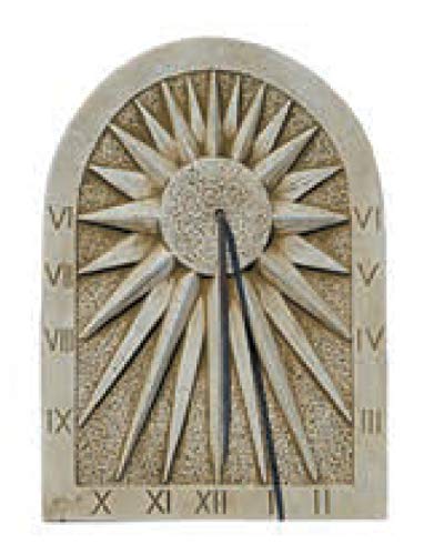 CATART Reloj de Sol para Decorar la Pared Modelo Rama Estrella 3X31X41cm. | Hormigón Piedra | Reloj Sola para Exterior | Peso: 6Kg.