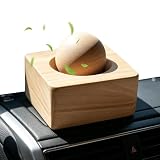 Aromatherapy Wood Diffuser, Ball Shape Silent Fragrance Diffuser No Power Needed Essential Oil Scent Release Device, Natural Wooden Air Freshener for Home Office Car Bedroom Use