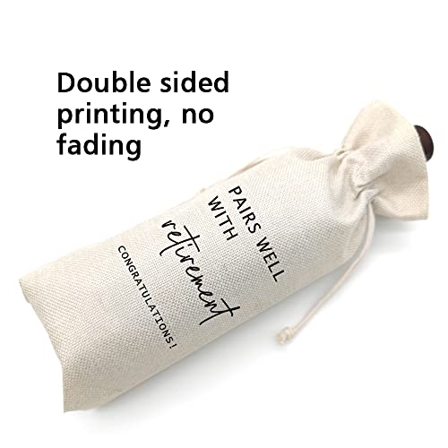 Socive Retirement Wine Bag, Retirement Gifts Wine Bags, Pairs Well With Retirement, Gift For Him Or Her, Retirement Gifts Leaving Gifts For Colleagues Best Friends Coworkers Boss Nurse Teachers #TOP4