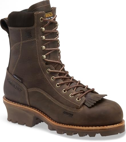 Carolina Men's Insulated Birch 8” Waterproof Insulated Composite Lace-To-Toe Logger Work Boots - Main Image