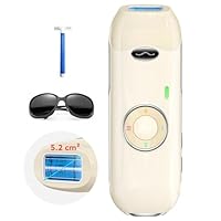 Haarlosy IPL Laser Hair Removal Device for Women and Men At Home Use with 22J, Lazer Hair Remover with 5.2cm² Fast Coverage and Dual Flash, 9 Levels for Upper Lip Bikini Line Leg and All Body, Khaki