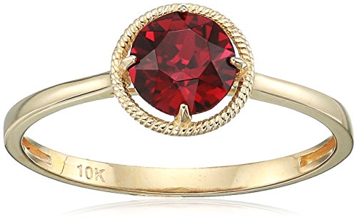 10k Gold Swarovski Crystal July Birthstone Ring, Size 8