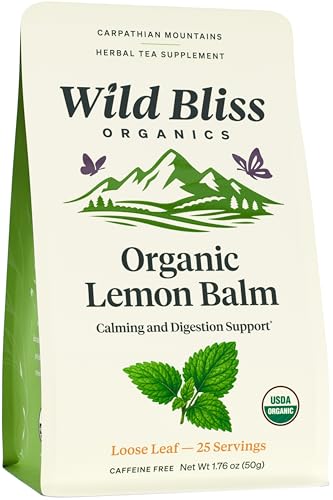 Organic Lemon Balm Tea - Caffeine Free Loose Leaf Herbal