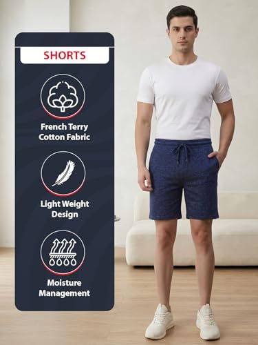 Image of Lux Cozi Men's Cotton Regular Fit Solid Shorts with Side Pockets | Shorts for Men | Pack of 1