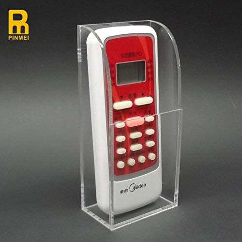 PINMEI Acrylic Remote Control Holder Wall Mount Media Organizer Box TV Remote Control
