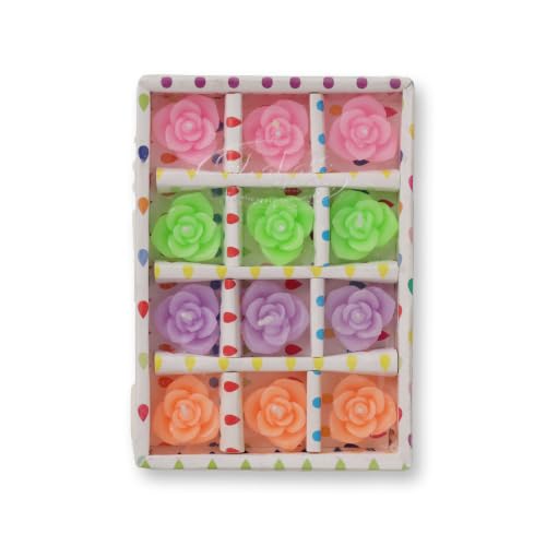 Image of Oye Happy - Floating Candle Set (12 pcs, Mixed Designs) | Decorative Home & Festive Decor Accent