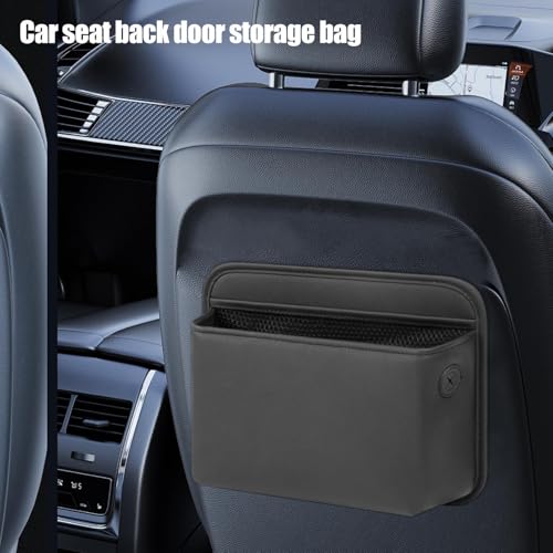 Cubo de basura para coche y organizador de asiento impermeable 3