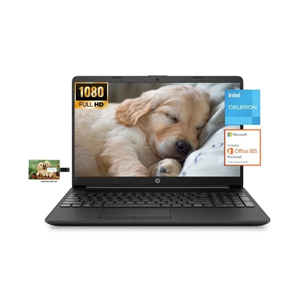 HP Newest 15.6'' FHD Micro-Edge Business Laptop, Intel Celeron N4020, 8GB RAM, 128GB SSD, Wi-Fi, Webcam, HDMI, Fast Charge, SD Reader, Microsoft Office 365, Windows 10 Home | 32GB Tela USB Card