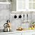 Nuanchu 36 Pcs Peel and Stick Shower Waterproof Tiles Wall Panels 12 x 12 Inch Self Adhesive Backsplash with Ruler Knife & 2 Scrapers for Washroom Bathroom Living Room, Not Real Tile (Grey Marble)