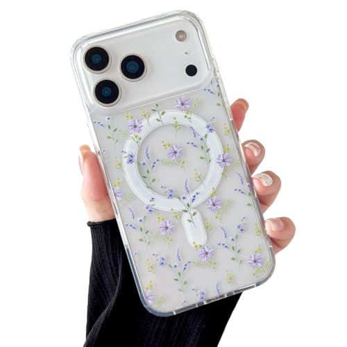 ZTOFERA for iPhone 18 Pro Max Case Fit for MagSafe - Purple Flower
