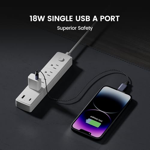 Image of DeperAI 18W Fast Wall Charger USB A Adapter - Universal for iPhone, Samsung, Realme, Xiaomi & More | UFCS Support | Compact Design (White)