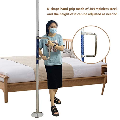 Transfer Pole Bed Rails Assist Bar for Seniors Security Pole Grab Bar