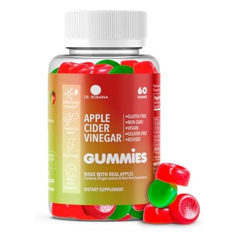 Dr. Robaina Apple Cider Vinegar Gummies – Supports Metabolism & Digestive Health – Vegan, Non-GMO, Gluten-Free – Made in USA Cover