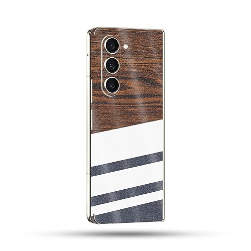 Image of MightySkins Glossy Glitter Skin Compatible with Samsung Galaxy Z Fold 5 Full Wrap - Wood Formal | Protective, Durable High-Gloss Glitter Finish | Easy to Apply & Change Styles | Made in The USA